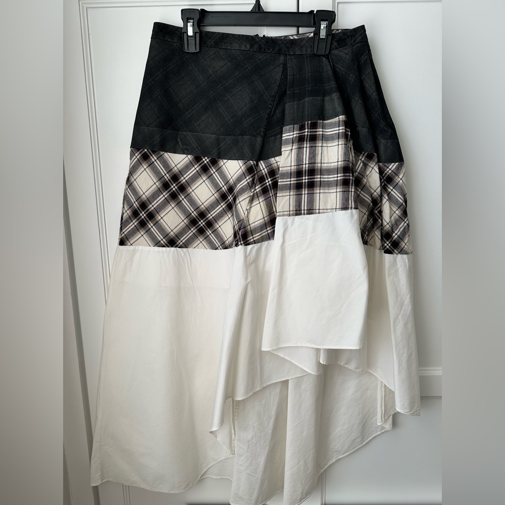Theory Plaid Skirt